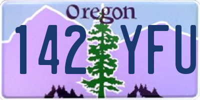 OR license plate 142YFU