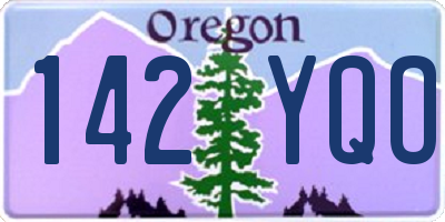 OR license plate 142YQO