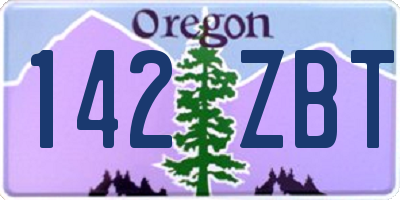 OR license plate 142ZBT