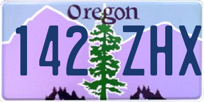 OR license plate 142ZHX