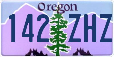 OR license plate 142ZHZ