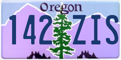 OR license plate 142ZIS