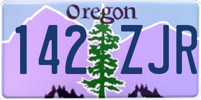 OR license plate 142ZJR