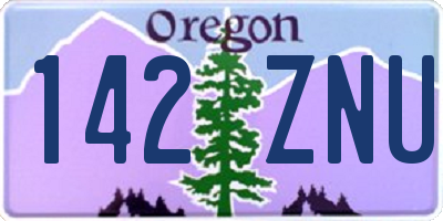 OR license plate 142ZNU