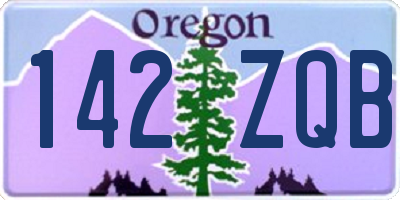 OR license plate 142ZQB