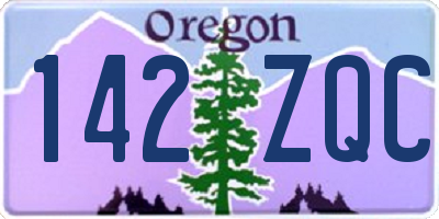 OR license plate 142ZQC