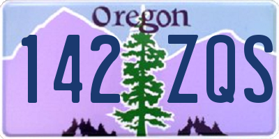 OR license plate 142ZQS