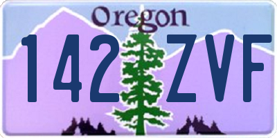 OR license plate 142ZVF
