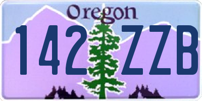 OR license plate 142ZZB