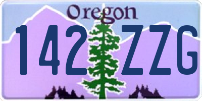 OR license plate 142ZZG