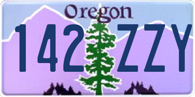 OR license plate 142ZZY