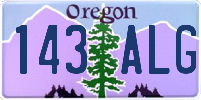 OR license plate 143ALG