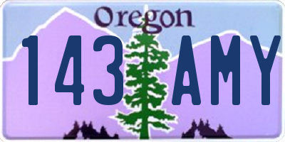 OR license plate 143AMY