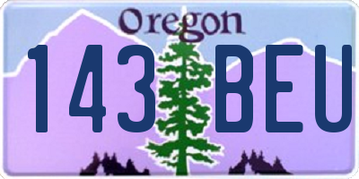 OR license plate 143BEU