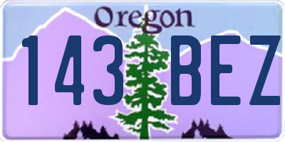 OR license plate 143BEZ