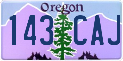 OR license plate 143CAJ
