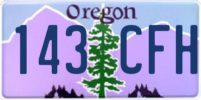 OR license plate 143CFH