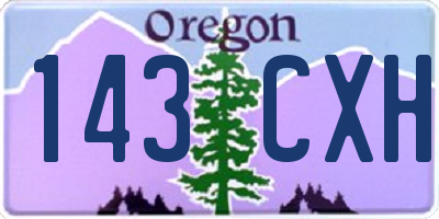 OR license plate 143CXH