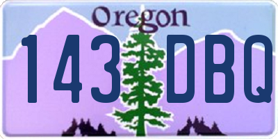 OR license plate 143DBQ