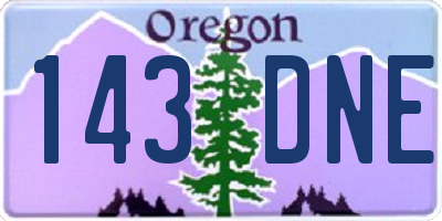 OR license plate 143DNE