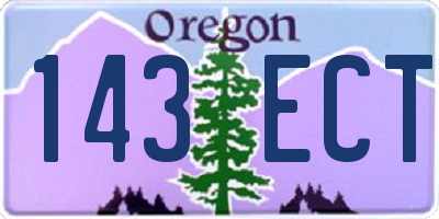 OR license plate 143ECT