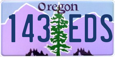 OR license plate 143EDS