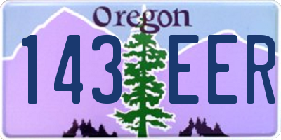 OR license plate 143EER