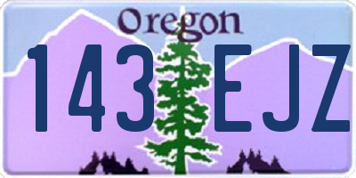 OR license plate 143EJZ