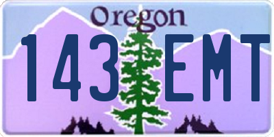 OR license plate 143EMT
