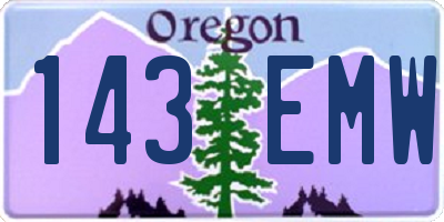 OR license plate 143EMW