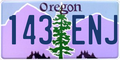 OR license plate 143ENJ