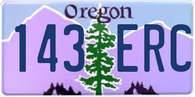 OR license plate 143ERC