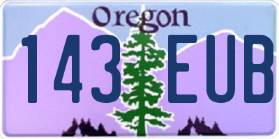 OR license plate 143EUB