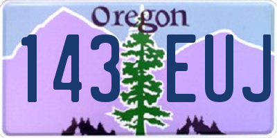 OR license plate 143EUJ