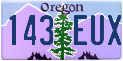 OR license plate 143EUX