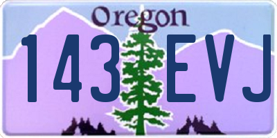 OR license plate 143EVJ