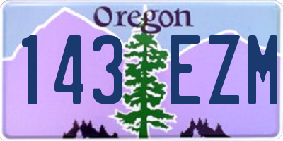 OR license plate 143EZM