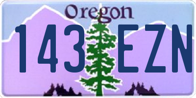 OR license plate 143EZN