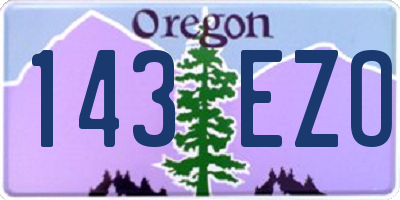 OR license plate 143EZO