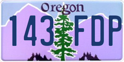 OR license plate 143FDP