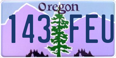 OR license plate 143FEU