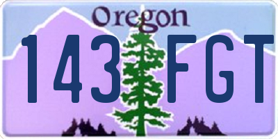 OR license plate 143FGT