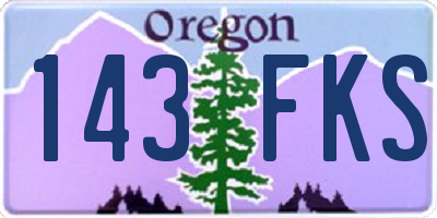 OR license plate 143FKS