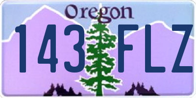 OR license plate 143FLZ