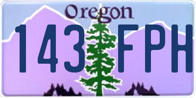 OR license plate 143FPH