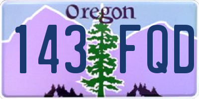 OR license plate 143FQD