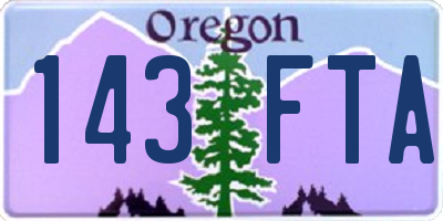 OR license plate 143FTA