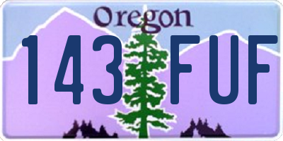 OR license plate 143FUF