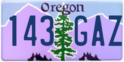 OR license plate 143GAZ