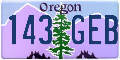 OR license plate 143GEB